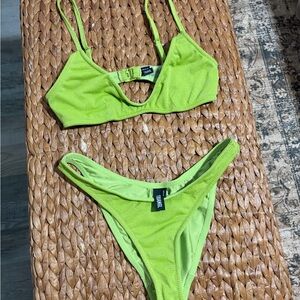 Triangl Swimwear Neon Green Bikini Set